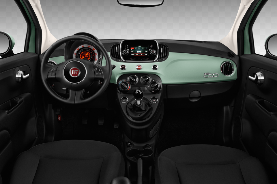 2017 Fiat 500 Interior, Car, Transportation, Vehicle, Machine Png Image