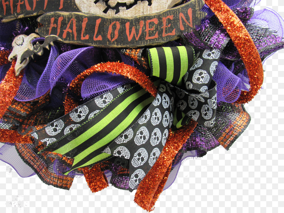 2017 Happy Halloween Skull Wreath Tutorial 2017 Happy Trendy Tree 2017 Happy Halloween Skull Wreath Kit, Accessories, Baby, Person, Formal Wear Free Png