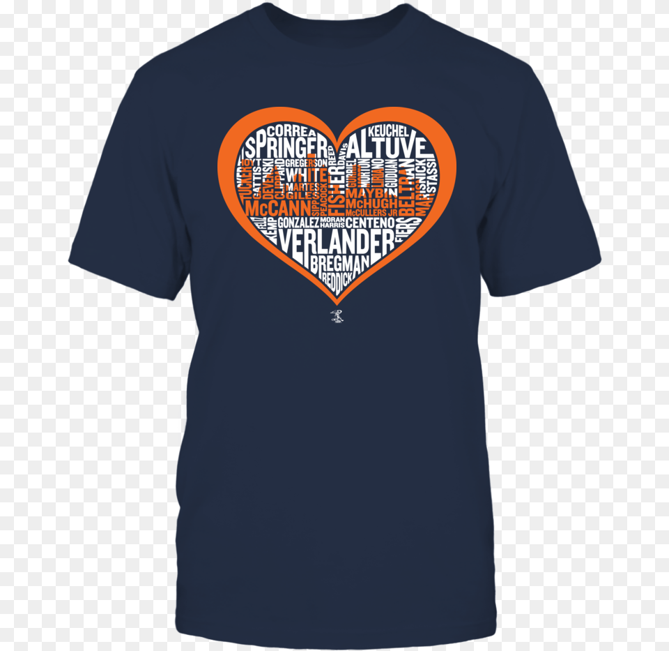 2017 Houston Heart Skyline Team Roster Front Picture Shirt, Clothing, T-shirt Png Image