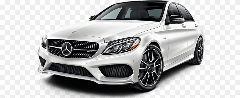 2017 Mercedes Benz Amg C43 Sedan White Exterior Model Amg C43 Sedan 2018, Car, Vehicle, Transportation, Wheel Free Png Download