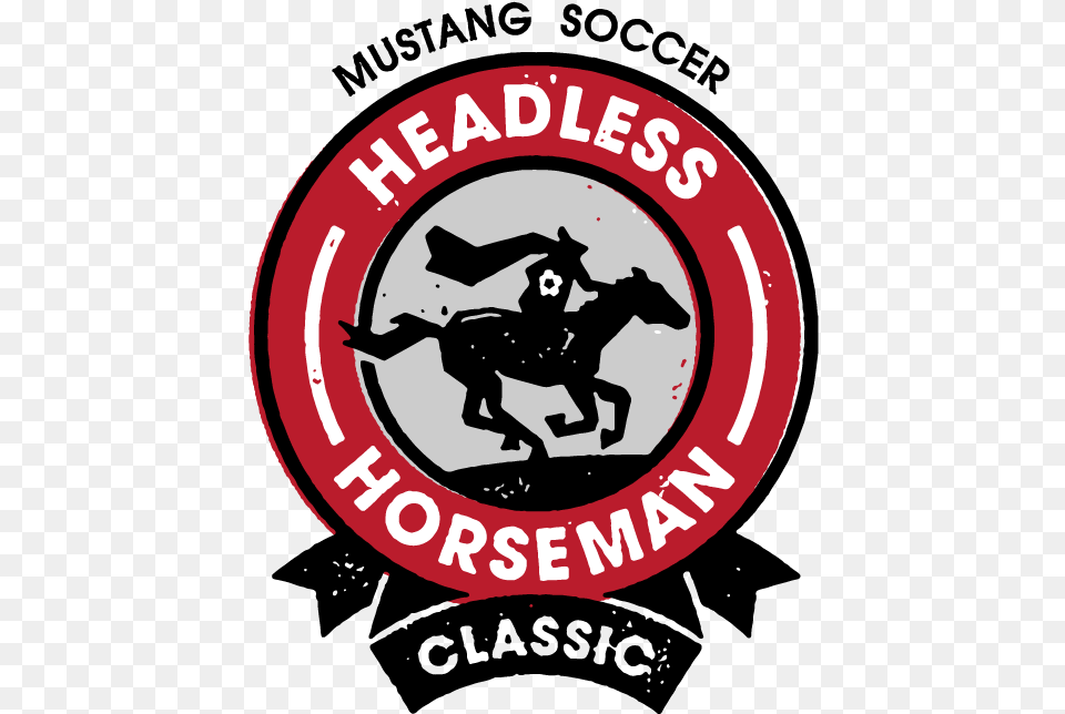 2017 Mustang Stampede Headless Horseman Emblem, Logo, Person, Symbol, Face Png