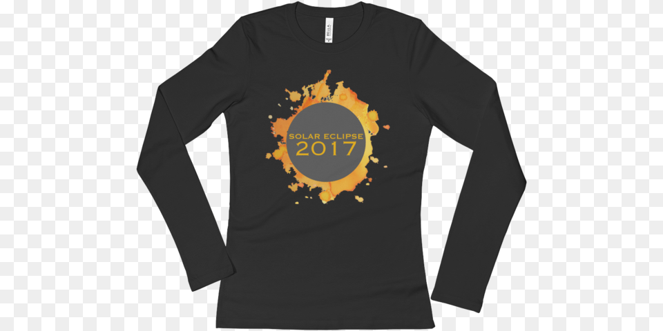 2017 Solar Eclipse Watercolor Burst Salah T Shirt Ladies, Clothing, Long Sleeve, Sleeve, T-shirt Png