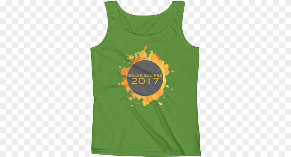 2017 Solar Eclipse Watercolor Burst T Shirt, Clothing, Tank Top Png