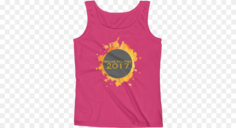 2017 Solar Eclipse Watercolor Burst Top, Clothing, Tank Top, Shirt Png Image