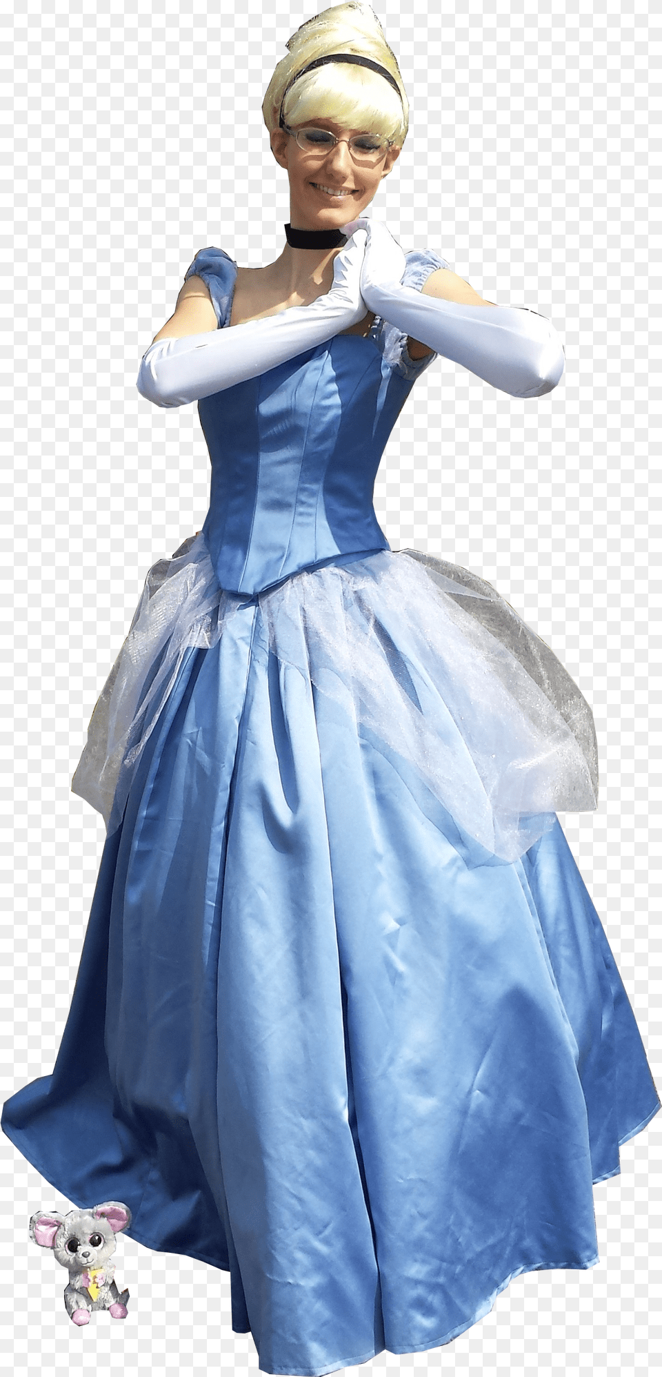 2017 Time Travel Costumes Cinderella Gown Dress Costume Princess Cosplay, Person, Clothing, Formal Wear, Woman Free Png Download