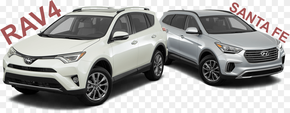2017 Toyota Rav4 Vs 2017 Hyundai Santa Fe, Suv, Car, Vehicle, Transportation Png