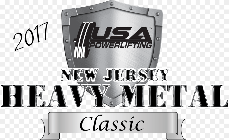 2017 Usa Powerlifting New Jersey Heavy Metal Classic Logo, Armor, Shield Free Png Download