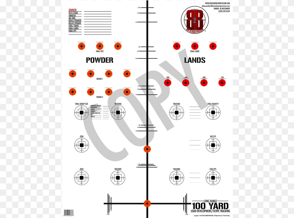 2017 Version Long Range 100 Yard Load Developmentscope, Chart, Plot, Book, Publication Png