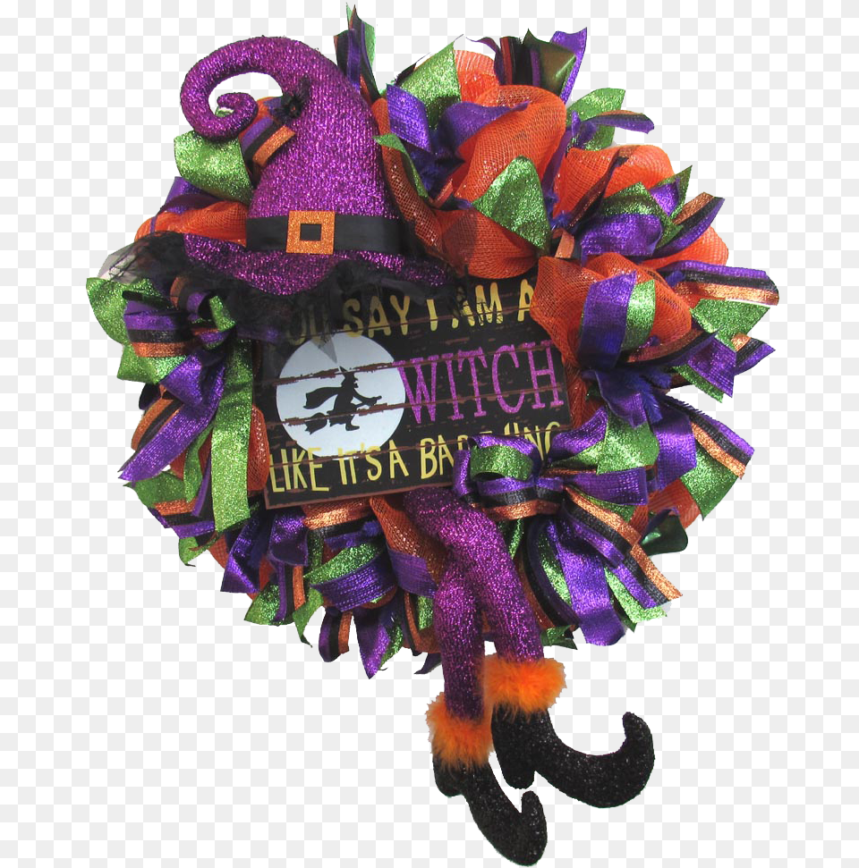 2017 Witch Wreath Tutorial Trendy Tree Blog Holiday Decor, Purple, Pinata, Toy, Baby Free Png Download