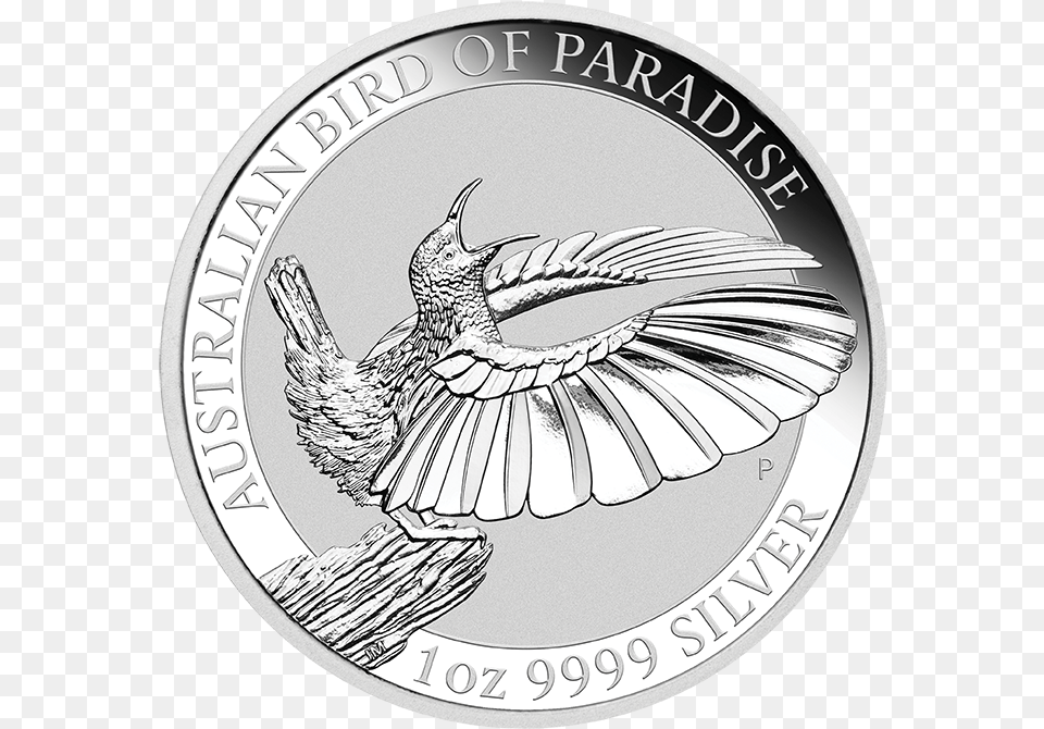 2018 1 Oz Australia Bird Of Paradise Australian Bird Of Paradise Coin, Silver, Animal, Money Png