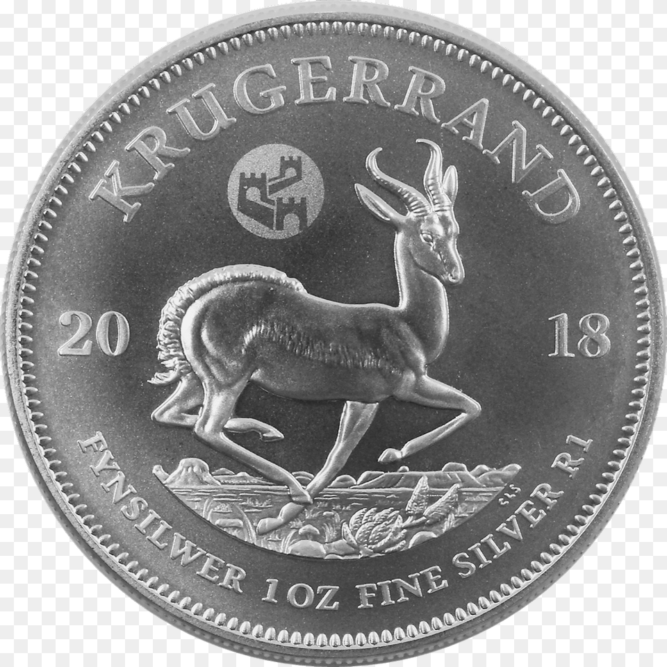2018 1 Oz South Africa Krugerrand China Great Wall Coin, Animal, Antelope, Mammal, Wildlife Free Png Download