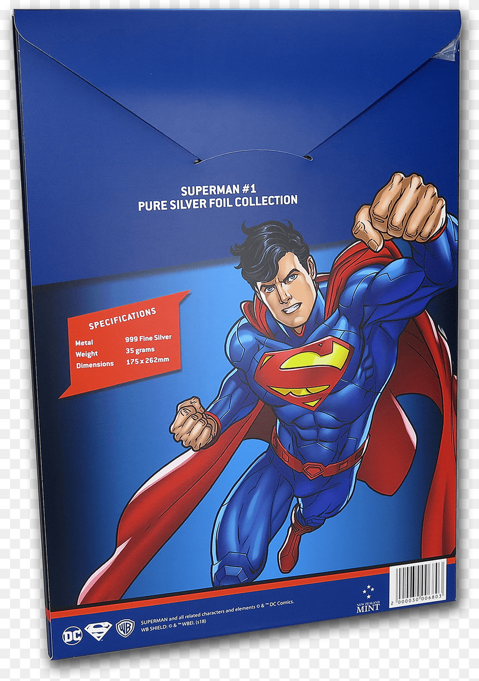 2018 35 Gram Silver Foil Dc Comics Superman Superman, Publication, Book, Person, Adult Free Png Download
