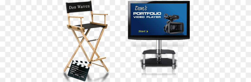 2018 All Rights Reserved Director39s Chair, Furniture, Electronics, Clapperboard, Computer Hardware Free Png Download