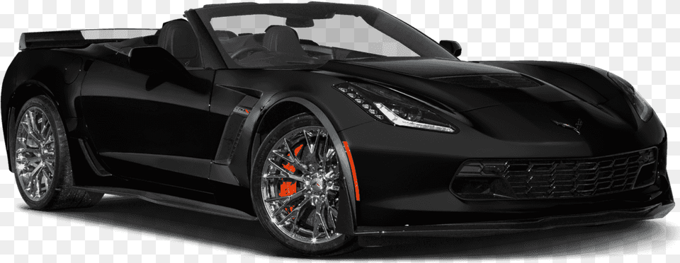 2018 Black Corvette Convertible, Alloy Wheel, Vehicle, Transportation, Tire Png Image