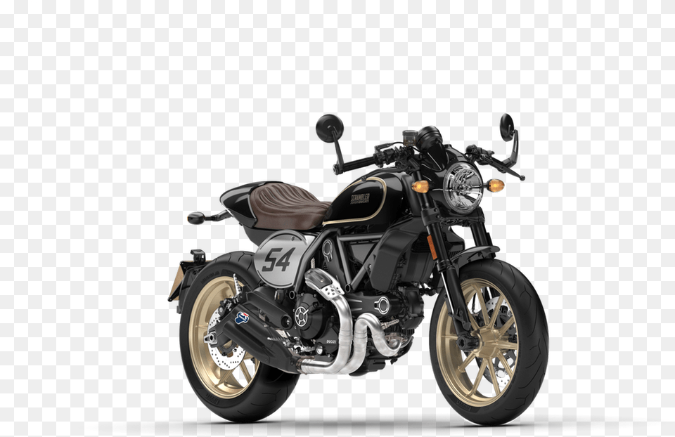 2018 Ducati Scrambler Cafe Racer Motorcycle, Machine, Transportation, Vehicle, Wheel Png
