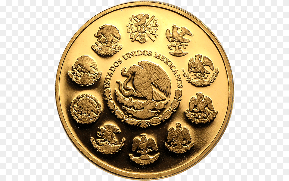 2018 Gold Libertad Back Mexico, Animal, Bird, Coin, Money Free Png