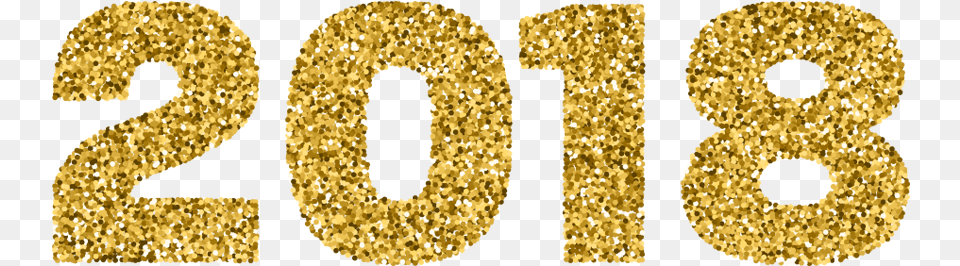 2018 Happynewyear Newyear Ftestickers 2018 Gold Glitter, Number, Symbol, Text Png