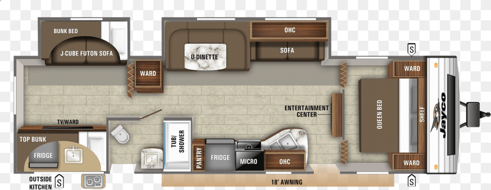 2018 Jayco Jay Flight, Diagram, Floor Plan Png Image