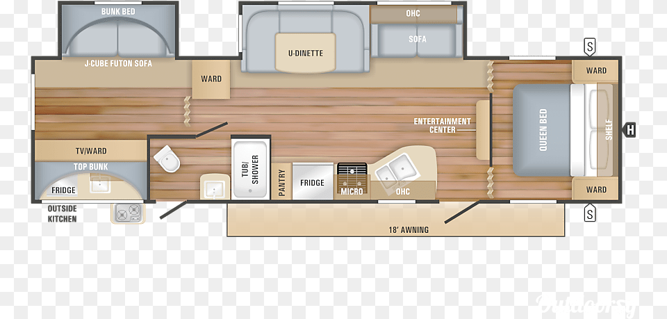 2018 Jayco Rocky Mountian 32bh Delivery Enderby Bc Jayco Jay Flight Slx, Wood, Diagram, Floor Plan, Indoors Free Transparent Png