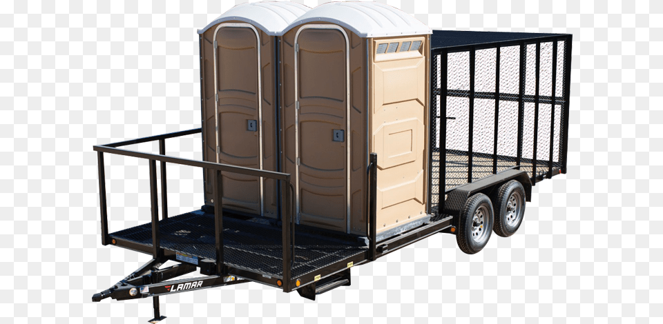 2018 Lamar Trailers Porta Potty Trailer Porta John On Trailer, Moving Van, Transportation, Van, Vehicle Png Image