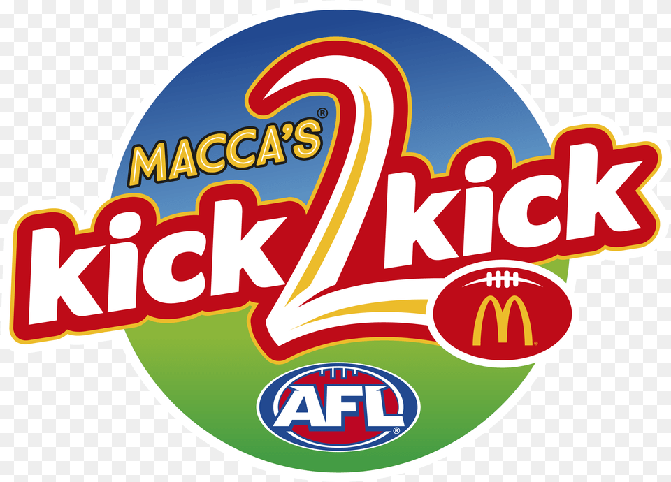 2018 Macca39s Kick 2 Kick Schedule Maccas Kick To Kick, Logo, Food, Ketchup, Symbol Png