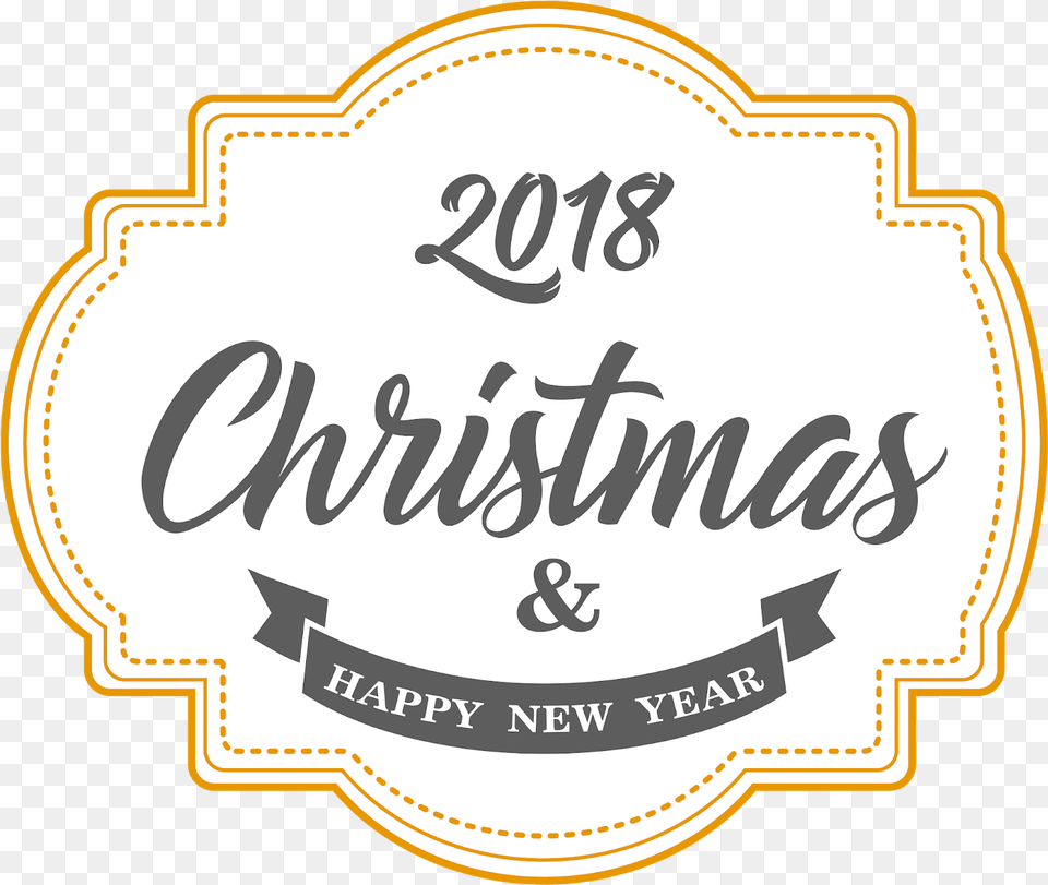 2018 Merry Christmas Amp Happy New Year Images, Text, Logo, Food, Ketchup Free Transparent Png