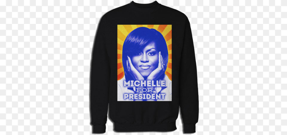 2018 Michelle Obama Calendar African American Black, Long Sleeve, Clothing, Sweatshirt, Sweater Png