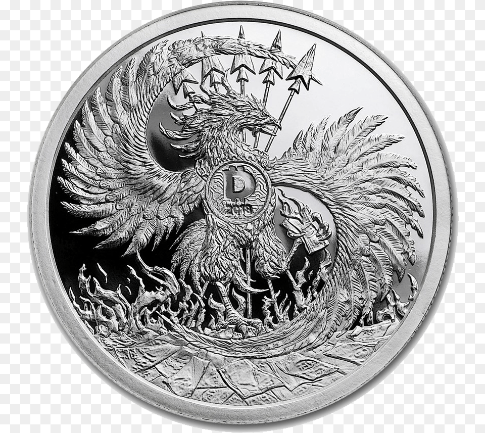 2018 Minimintage Mark Of The Beast 2oz Silver Shield Dragon Silver Png
