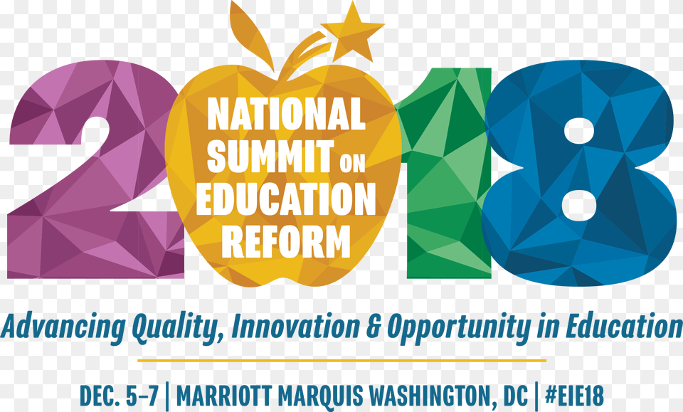 2018 National Summit On Education Reform Logo With Graphic Design, Advertisement, Poster, Symbol, Text Png