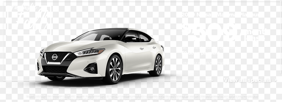 2018 Nissan Maxima Pearl White, Advertisement, Car, Poster, Transportation Png