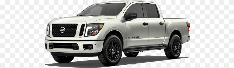 2018 Nissan Titan Midnight Edition In Glacier White Nissan Titan 2019 Color Silver, Pickup Truck, Transportation, Truck, Vehicle Free Png