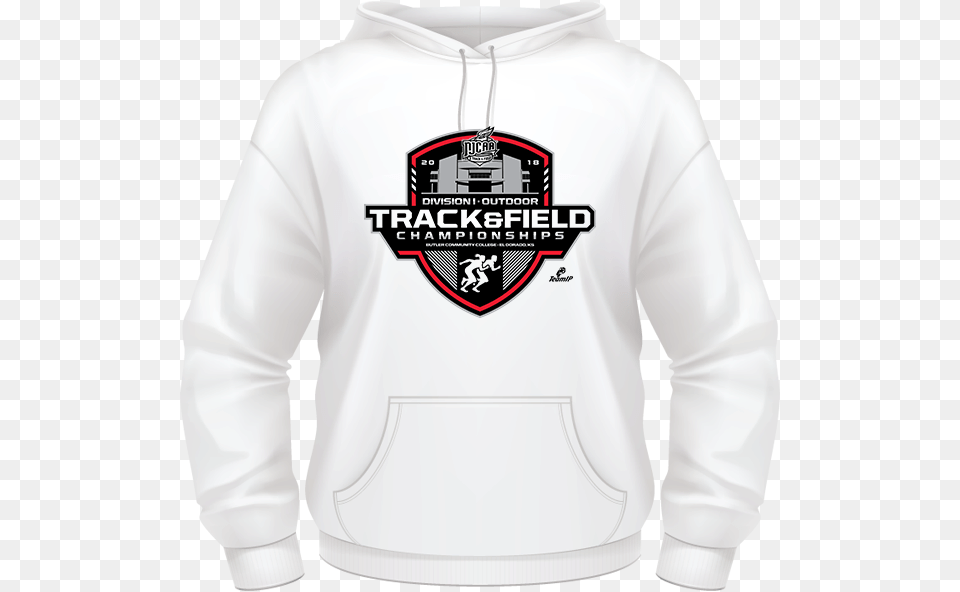 2018 Njcaa Track Di Championship White Hoodie White Hoodie, Sweatshirt, Clothing, Knitwear, Sweater Free Png Download