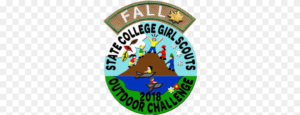 2018 Outdoor Challenge Patch Girl Scouts, Badge, Logo, Symbol, Person Png Image