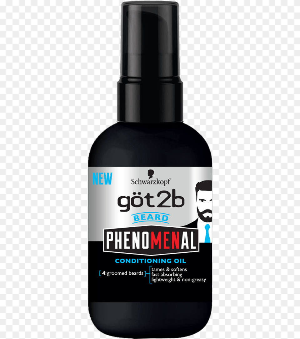 2018 Product 970x1400phenomenal Beard Conditioning Got2be Beard, Bottle, Adult, Male, Man Free Png