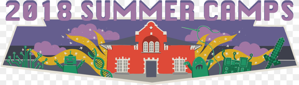 2018 Summer Camps Banner Illustration, Neighborhood Png