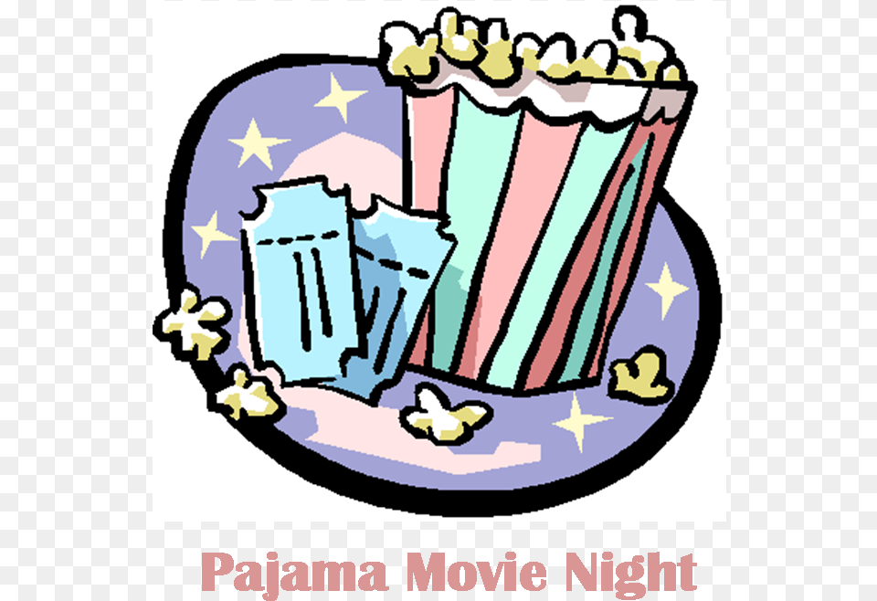 2018 Summer Pajama Movie Night Lineup Announced Movie Clip Art, Food, Popcorn, Head, Person Png Image