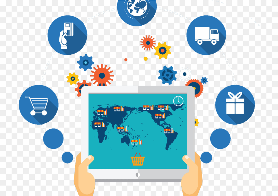 2018 The Year Towards Supply Chain Smartification Supply Chain, Computer, Electronics, Tablet Computer, Person Png Image