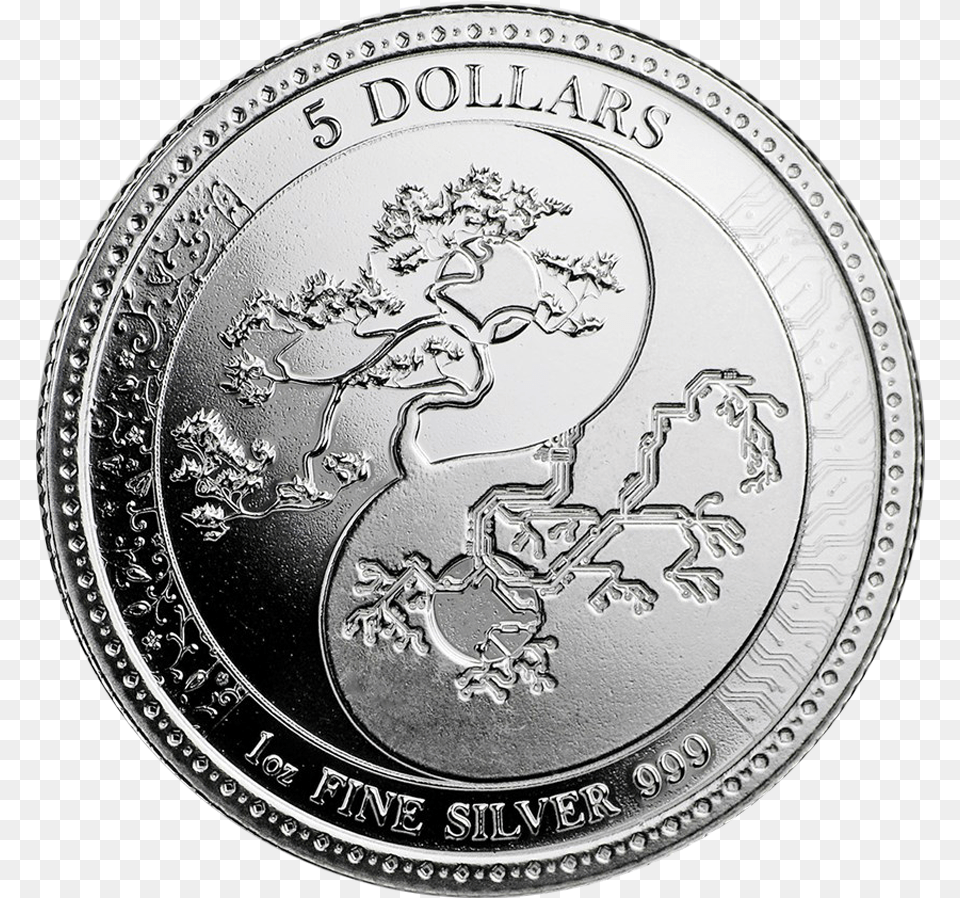 2018 Tokelau Equilibrium 1oz Silver Coin Equilibrium 1 Oz Silber, Money, Face, Head, Person Png