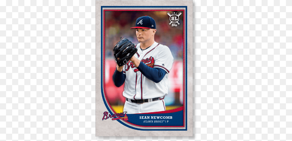 2018 Topps Big League Baseball Sean Newcomb Base Poster Atlanta Braves, Team Sport, Team, Baseball Glove, Sport Free Transparent Png