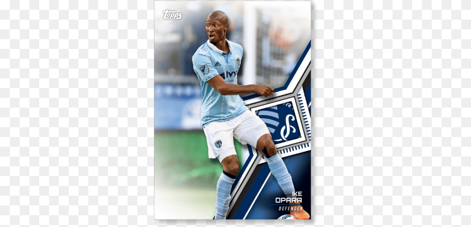 2018 Topps Mls Ike Opara Base Poster Player, Clothing, Shirt, Person, Shorts Free Transparent Png