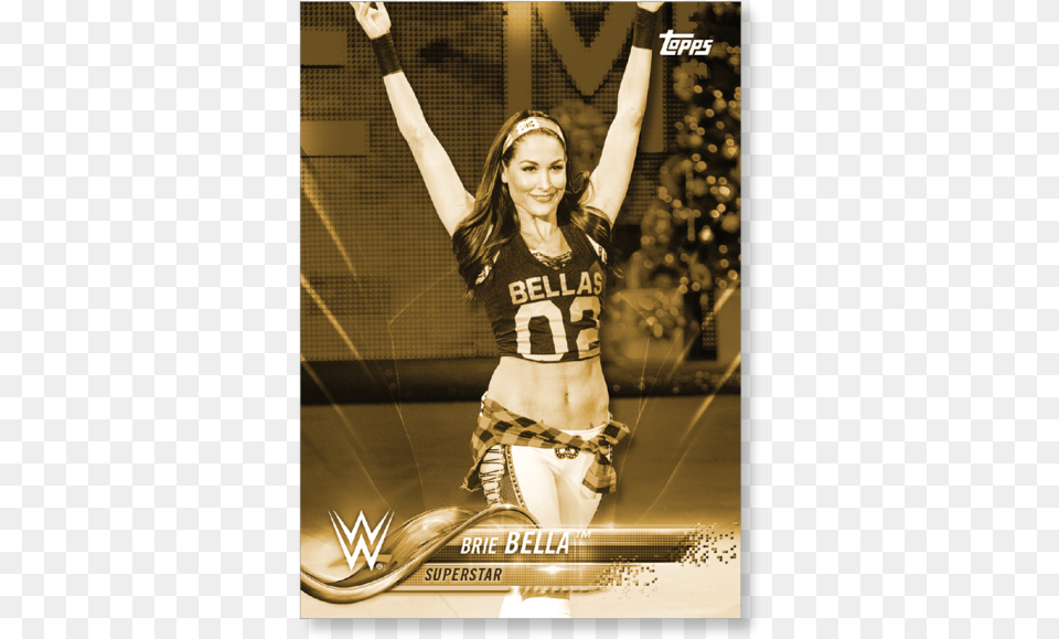 2018 Topps Wwe Brie Bella Base Poster Gold Ed Magento, Female, Girl, Person, Teen Png Image