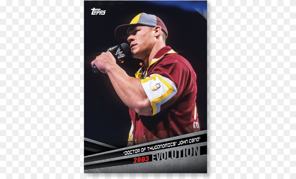 2018 Topps Wwe Doctor Of Thuganomics John Cena Evolution Topps Card, Person, People, Hat, Hand Free Png Download