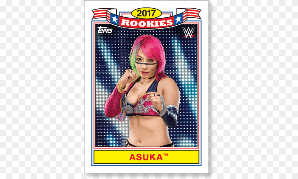 2018 Topps Wwe Heritage Asuka Top Ten Rookies Poster Magento, Adult, Female, Person, Woman Free Png