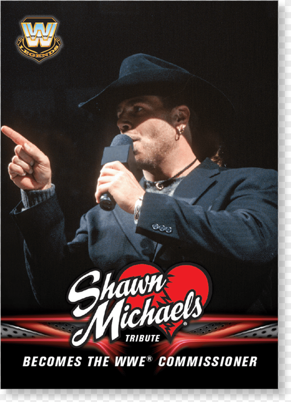 2018 Topps Wwe Heritage Becomes The Wwe Commissioner Shawn Michaels Intercontinental Championship, Hand, Person, Body Part, Clothing Free Transparent Png