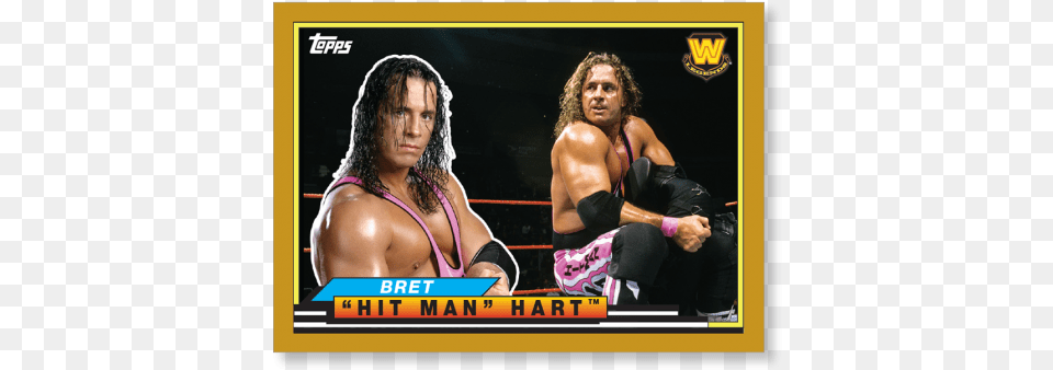 2018 Topps Wwe Heritage Bret Hit Man Hart Big Legends Striking Combat Sports, Adult, Female, Person, Woman Free Transparent Png