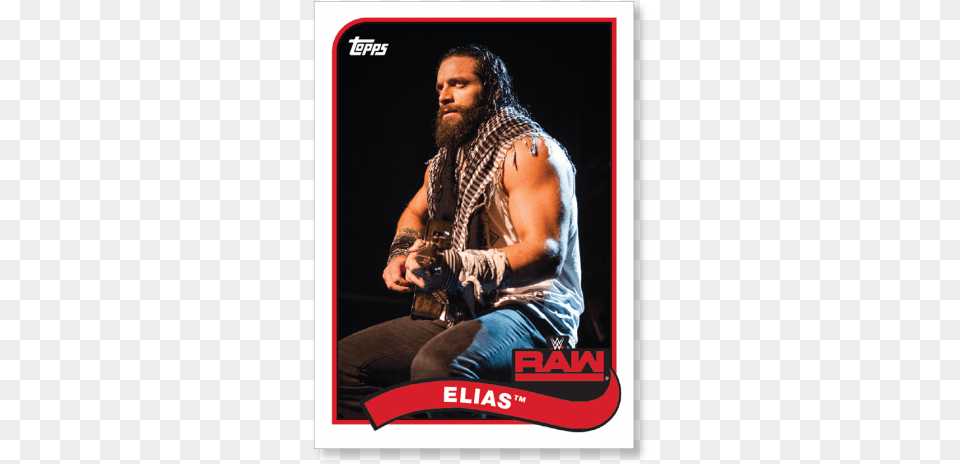 2018 Topps Wwe Heritage Elias Base Poster Topps, Adult, Male, Man, Person Free Png