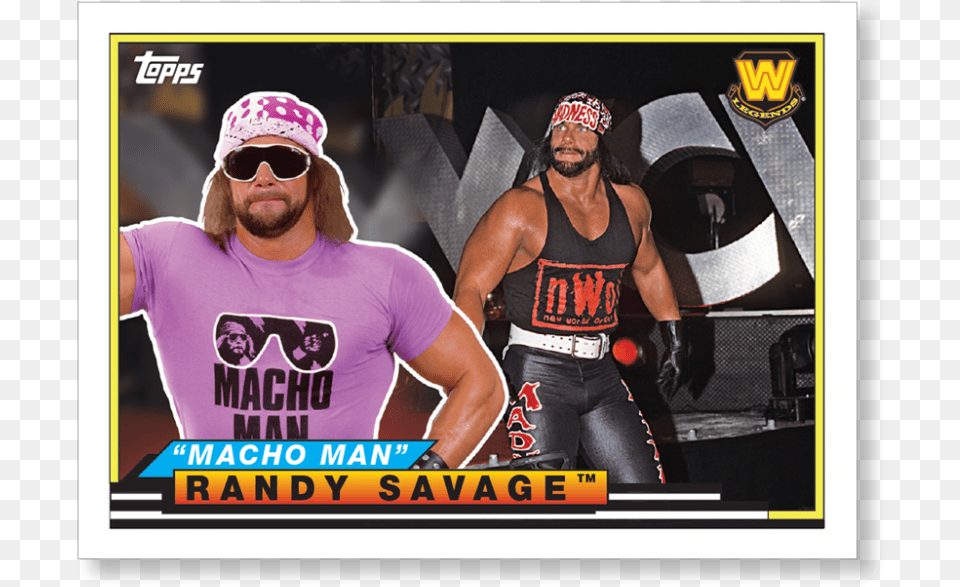 2018 Topps Wwe Heritage Macho Man Poster, Accessories, Sunglasses, T-shirt, Hat Free Png