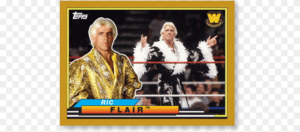2018 Topps Wwe Heritage Ric Flair Big Legends Gold Aadi Lagna Patrika, Finger, Body Part, Person, Hand Png