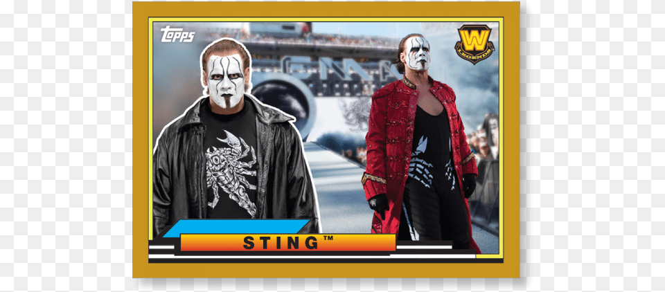 2018 Topps Wwe Heritage Sting Big Legends Gold Ed Poster, Adult, Sleeve, Person, Long Sleeve Free Png