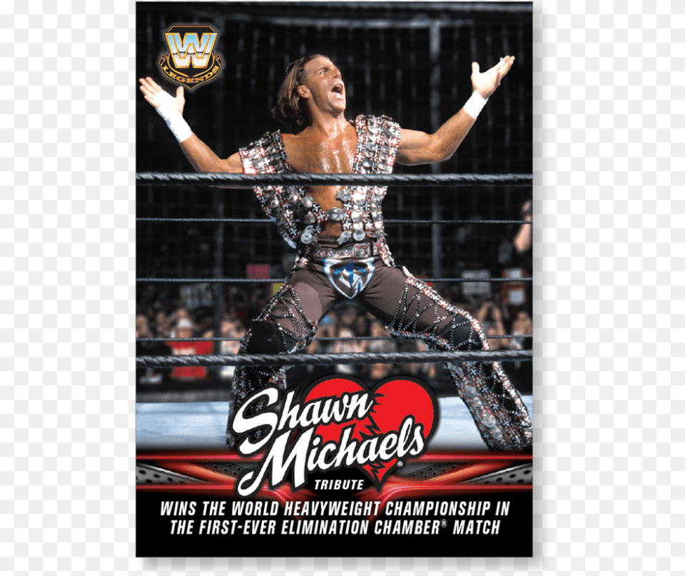 2018 Topps Wwe Heritage Wins The World Heavyweight Official Wwe Shawn Michaels Hard Back Case, Adult, Person, Female, Woman Free Png